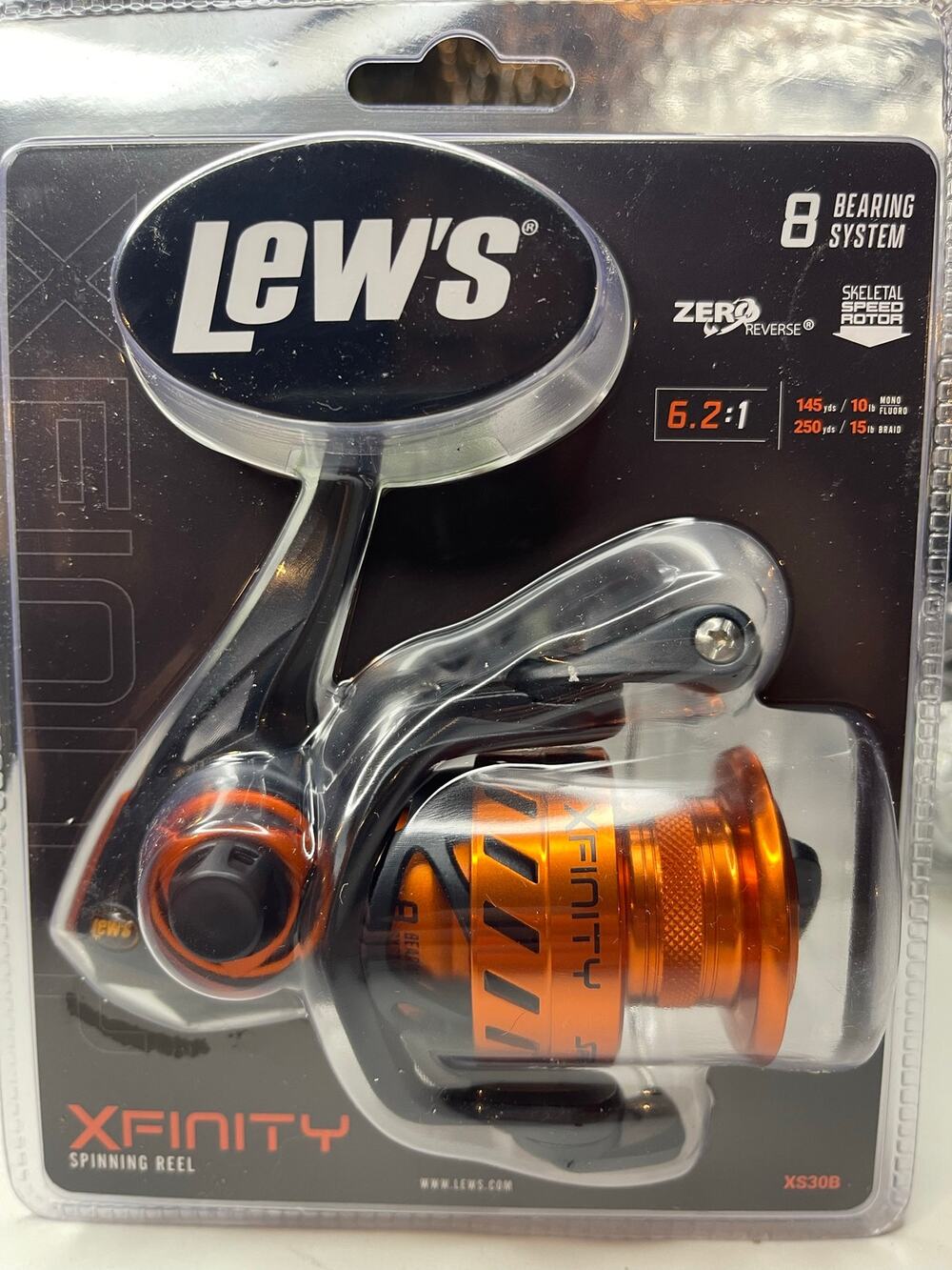 New Lew’s Xfinity Spinning Reel XS30B 6.2:1, 8 Bearings